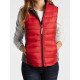 Women’s Standing Collar Red & Grey Puffer Vest