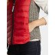 Women’s Standing Collar Red & Grey Puffer Vest